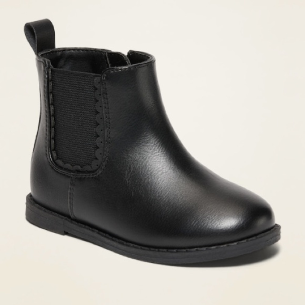 Side-Zip Chelsea Boots for Toddler Girls